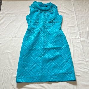Vintage Tahari Blue fitted knee length dress size 6